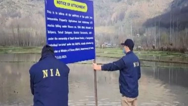 India News | J-K: NIA Attaches Properties of Hizb-ul-Mujahideen Terrorist Basit Reshi