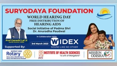 Business News | Singer Anuradha Paudwal Donates over 200 Hearing Aids to Hearing Impaired on World Hearing Day