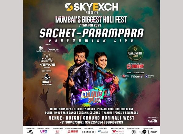 Business News | Colour Splash Holi Ft. Sachet-Parampara Live in Mumbai on 7th March