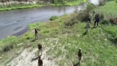 India News | Uttar Pradesh: Police Conduct Security Check Through Drones Ahead of Holi Celebration