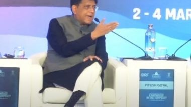 India Is Targeting Annual Export of Trillion Dollars of Goods and Services by 2030, Says Union Minister Piyush Goyal