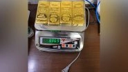 India News | Delhi: Four Gold Bars Worth Rs 1.95 Crore Recovered from Aircraft's Toilet at IGI Airport