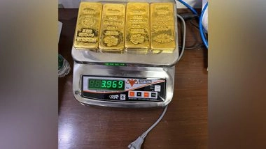 India News | Delhi: Four Gold Bars Worth Rs 1.95 Crore Recovered from Aircraft's Toilet at IGI Airport