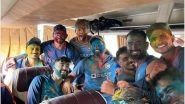 Sports News | Watch: Virat Kohli Dances Inside Team Bus; Team India Celebrates Holi Ahead of 4th Test