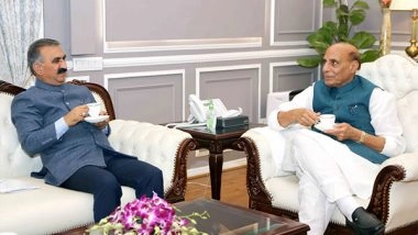 India News | Sukhvinder Sukhu Requests Rajnath Singh to Expedite Road Construction Under Border Roads Organization