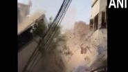 Delhi: Building Collapses in Bhajanpura Area, Rescue Operation Underway (Watch Video)