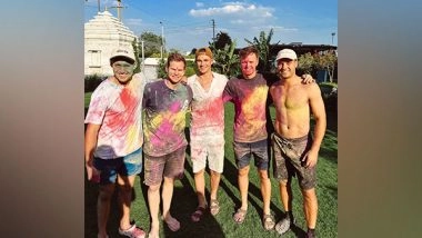 Sports News | Australian Players Celebrate Holi Ahead of Fourth BGT Test Against India