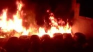 India News | UP: Fire Breaks out in Pipe Godown in Sambhal, No Casualties