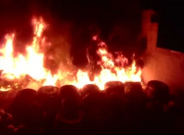 India News | UP: Fire Breaks out in Pipe Godown in Sambhal, No Casualties