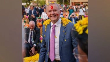 World News | Anthony Albanese Celebrates Holi with Gujarat CM and Governor