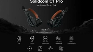 Business News | Hollyland Unveils Solidcom C1 Pro, World's First Wireless Dual-mic ENC Intercom Headset System