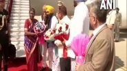 India News | Punjab: President Droupadi Murmu Arrives Amritsar; Receives Warm Welcome