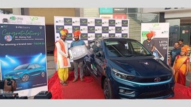Business News | E-Fill Electric, EFEV Charging Solutions Pvt Ltd Gifted an EV Car to Its Franchise Partner as a Token of Appreciation