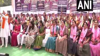 India News | K Kavitha on Day-long Hunger Strike in Delhi Demanding Women's Reservation Bill