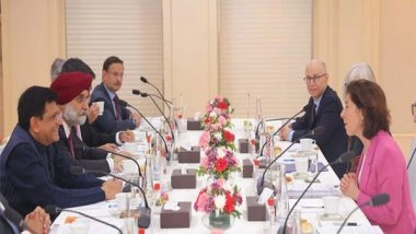 Business News | Union Minister Goyal Meets US Secretary of Commerce, to Discuss Cooperation in Various Sectors