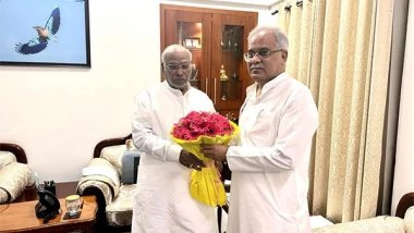 India News | Chhattisgarh CM Baghel Meets Congress President Kharge in Delhi