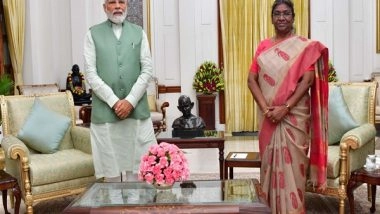 India News | PM Modi Pays Courtesy Visit to President Murmu at Rashtrapati Bhavan
