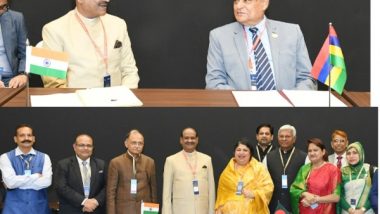 World News | LS Speaker Om Birla Meets Counterparts from Australia, Bangladesh on Sidelines of Inter-Parliamentary Union Conference in Bahrain