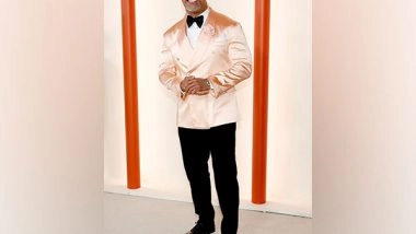 Entertainment News | Oscars 2023 Red Carpet: Dwayne Johnson Looks Dapper in Metallic Pink Suit