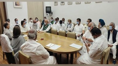 India News | Delhi: Meeting of Congress MPs Begins Ahead of Second Phase of Budget Session