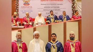Business News | Ajeenkya DY Patil University Confers Highest Degree in Field of Education to Royal Family Members of Dawoodi Bohra Community