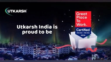 Business News | Utkarsh India Recognized as a Great Place To Work