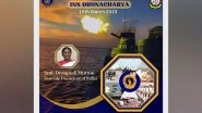 India News | INS Dronacharya to Be Awarded President's Colour