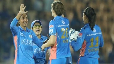 Sports News | WPL 2023: All-round Mumbai Indians Beat Gujarat Giants by 55 Runs; Become First Team to Qualify for Playoffs