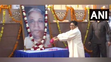 Mayawati Pays Floral Tribute to BSP Founder Kanshi Ram on His Birth Anniversary