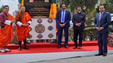 World News | ISRO Chairman, Bhutan's Ministers Inaugurate Ground-Earth Station for India-Bhutan Satellite