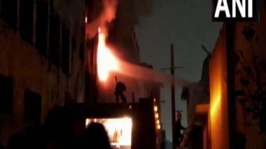 India News | Delhi: Massive Fire Breaks out at Factory in Wazirpur Industrial Area