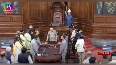 India News | Parliament Budget Session: TMC MPs Protest with Black Cloth Around Their Faces