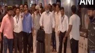 India News | 'RRR' Director SS Rajamouli, Music Composer MM Keeravani Arrive to Rousing Reception at Hyderabad Airport