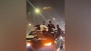 India News | Delhi: One Held After Viral Video Shows Persons Standing on Roof of Moving Car