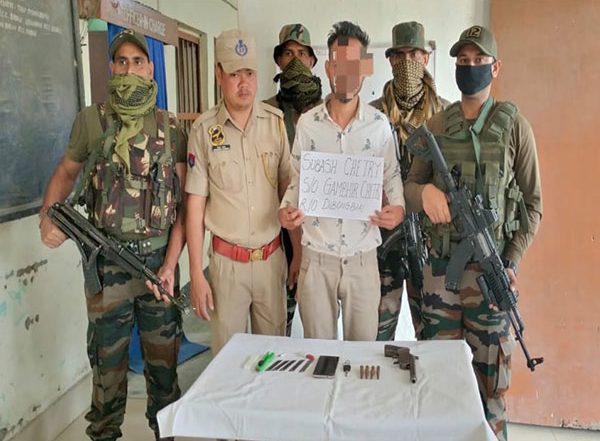 India News | Army Apprehends ULFA (I) Cadre with Weapon from Assam's Lekhapani