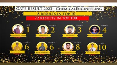 Business News | Engineers Institute of India Creates History with 72 Students in TOP 100 GATE 2023 Results