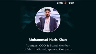 Business News | Muhammad Haris Khan Becomes Nippon Energy's Youngest COO and Board Member