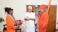 India News | Jagadguru Shankaracharya Swami Shri Adhokshajanad Dev Tirthji Maharaj Meets J-K LG Manoj Sinha