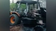 India News | Chhattisgarh: Naxals Set Ablaze 12 Vehicles Engaged in Road Construction in Kanker