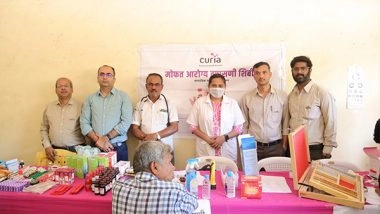 Business News | Curia's CSR Initiative for Healthcare Awareness to Set Up Medical Check-up Camps for Rural Community