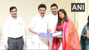 Entertainment News | Tamil Nadu CM Stalin Presents Oscar-winning Director Kartiki Gonsalves Rs 1 Crore Cheque