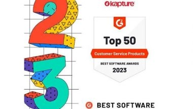 Business News | Kapture CX Rewarded with Most Popular Software in CRM for Q1 2023 and Featured in the Best of Software 2023 List