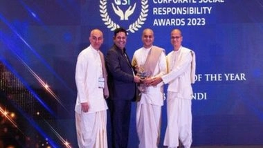 Business News | ISKCON Bhiwandi Wins the Most Committed NGO of the Year Award at CSR Summit'2023