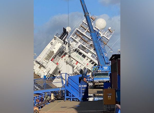 Scotland: 25 People Injured After Ship Containing Passengers Tips Over at Edinburgh Dockyard (Watch Video)