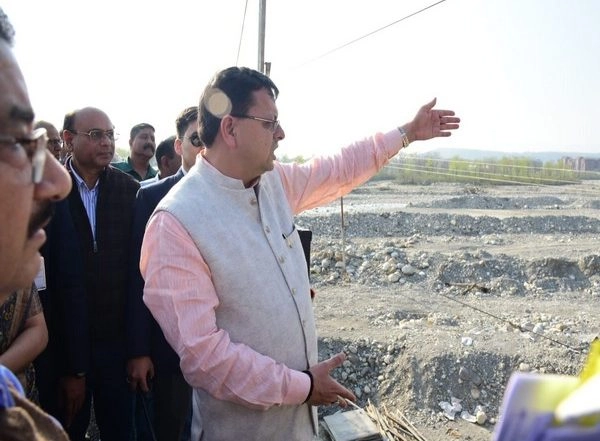 India News | CM Dhami Inspects Disaster-affected Saung River Bridge