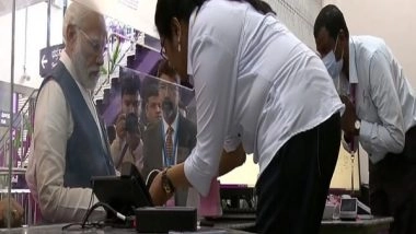 Business News | PM Inaugurates Whitefield-Krishnarajapura Metro Line of Bangalore Metro, Purchases Ticket Before Taking Ride