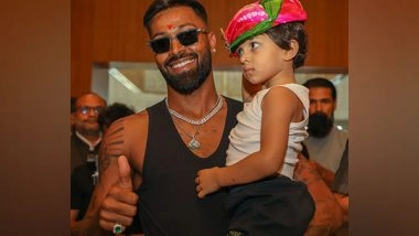 Sports News | Gujarat Titans Captain Hardik Pandya Arrives in Ahmedabad for IPL 2023