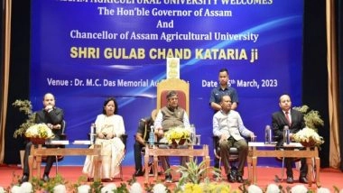 India News | Assam: Governor Gulab Chand Kataria Visits Assam Agricultural University in Jorhat