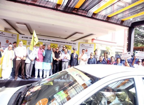 India News | Delhi: Lok Sabha Speaker Om Birla Flags off Car Rally on Road Safety Theme