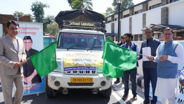 India News | Uttarakhand CM Flags off Vehicles Carrying Relief Materials for Joshimath